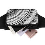 Black And White Maori Polynesian Print Waist Bag