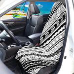 Black And White Maori Polynesian Print Waterproof Car Seat Cover