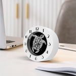 Black And White Maori Sea Turtle Print Alarm Clock