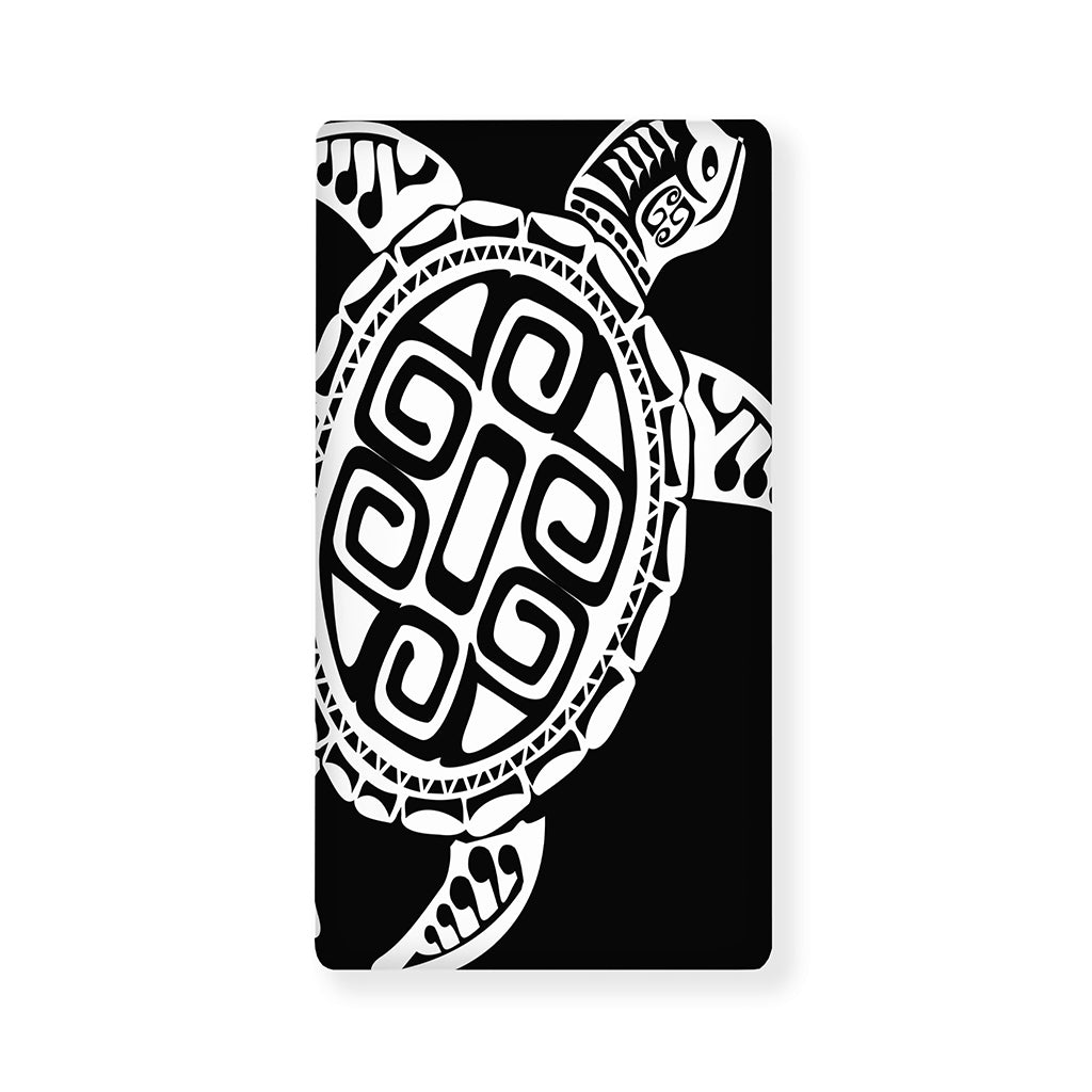 Black And White Maori Sea Turtle Print Baby Crib Sheet