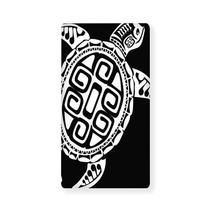 Black And White Maori Sea Turtle Print Baby Crib Sheet