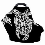 Black And White Maori Sea Turtle Print Baby Seat Cover