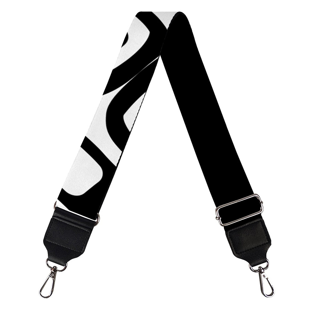 Black And White Maori Sea Turtle Print Bag Strap