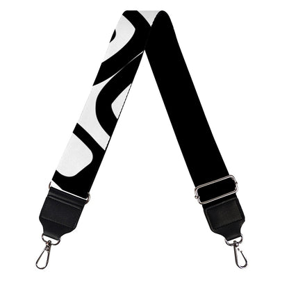 Black And White Maori Sea Turtle Print Bag Strap