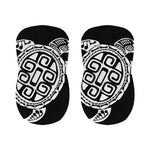 Black And White Maori Sea Turtle Print Bar Stool Covers