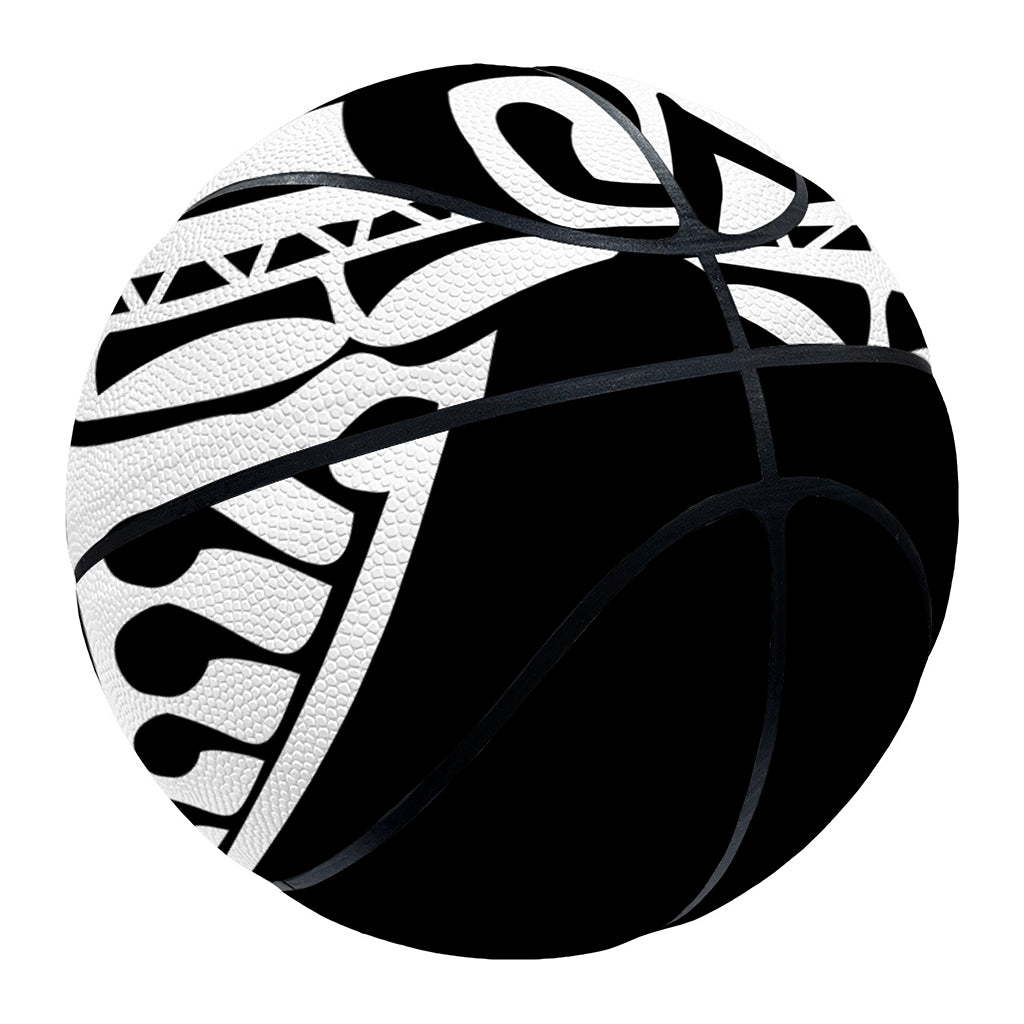 Black And White Maori Sea Turtle Print Basketball