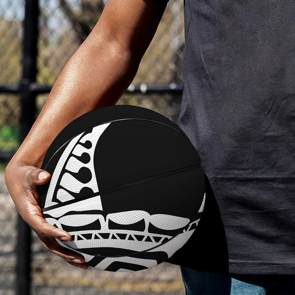 Black And White Maori Sea Turtle Print Basketball