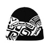 Black And White Maori Sea Turtle Print Beanie