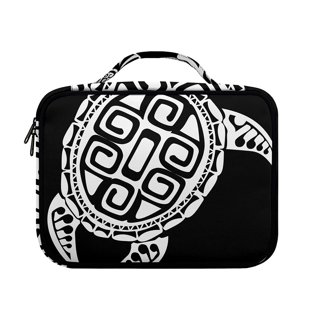 Black And White Maori Sea Turtle Print Briefcase Bible Bag