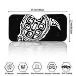 Black And White Maori Sea Turtle Print Car Windshield Sun Shade