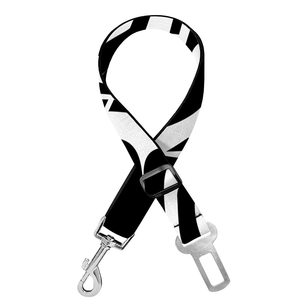 Black And White Maori Sea Turtle Print Dog Seat Belt