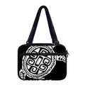 Black And White Maori Sea Turtle Print Double Strap Bible Bag