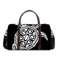 Black And White Maori Sea Turtle Print Duffel Bag