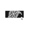 Black And White Maori Sea Turtle Print Extended Mouse Pad