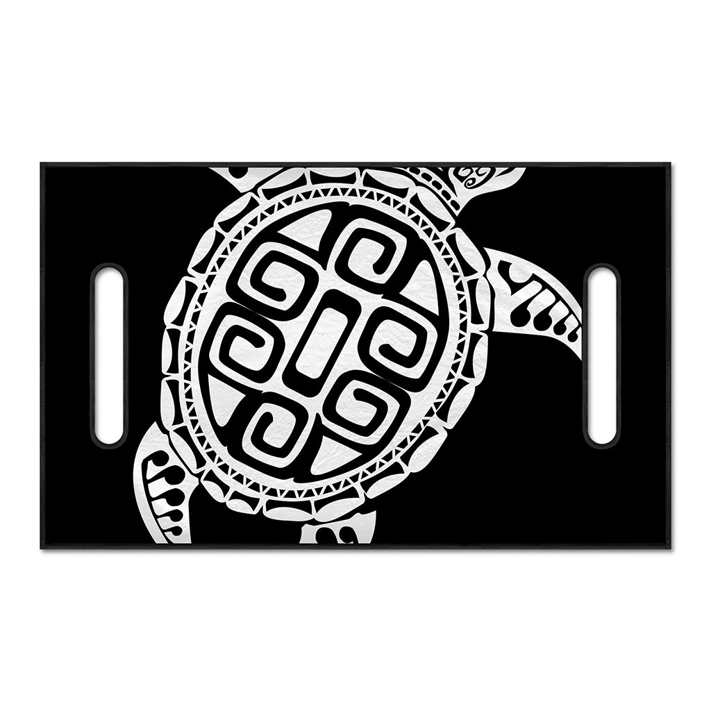 Black And White Maori Sea Turtle Print Golf Cart Seat Cover