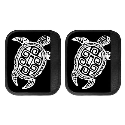 Black And White Maori Sea Turtle Print Handle Covers