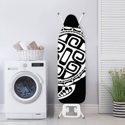 Black And White Maori Sea Turtle Print Ironing Board Cover