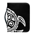 Black And White Maori Sea Turtle Print Leather Bible Cover