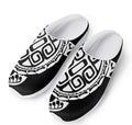 Black And White Maori Sea Turtle Print Mesh Casual Shoes