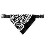 Black And White Maori Sea Turtle Print Over The Collar Dog Bandana