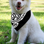 Black And White Maori Sea Turtle Print Over The Collar Dog Bandana