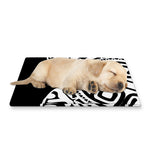 Black And White Maori Sea Turtle Print Pet Cooling Mat Cover