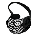 Black And White Maori Sea Turtle Print Pet Sling Carrier