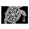 Black And White Maori Sea Turtle Print Placemat