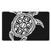 Black And White Maori Sea Turtle Print Polyester Doormat