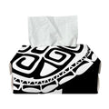 Black And White Maori Sea Turtle Print Rectangle Tissue Box Cover