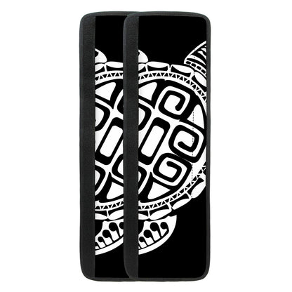 Black And White Maori Sea Turtle Print Refrigerator Handle Covers