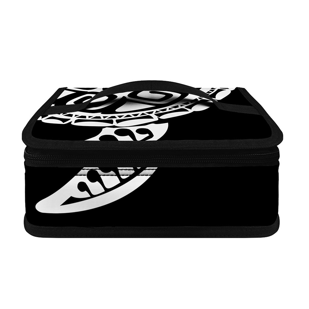 Black And White Maori Sea Turtle Print Small Lunch Bag