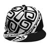 Black And White Maori Sea Turtle Print Snapback Cap