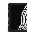 Black And White Maori Sea Turtle Print Trifold Wallet
