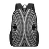 Black And White Maori Tattoo Print 17 Inch Backpack