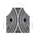 Black And White Maori Tattoo Print Adjustable Apron