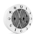 Black And White Maori Tattoo Print Alarm Clock