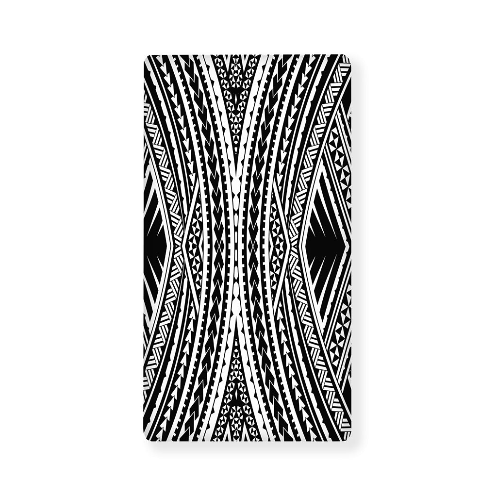 Black And White Maori Tattoo Print Baby Crib Sheet