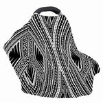 Black And White Maori Tattoo Print Baby Seat Cover
