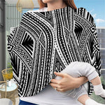 Black And White Maori Tattoo Print Baby Seat Cover