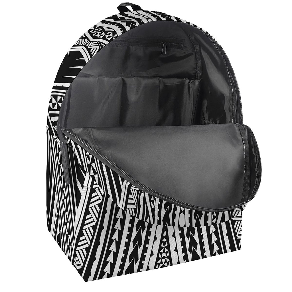 Black And White Maori Tattoo Print Backpack