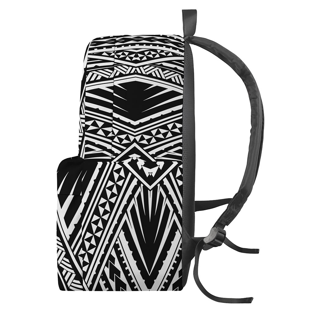 Black And White Maori Tattoo Print Backpack