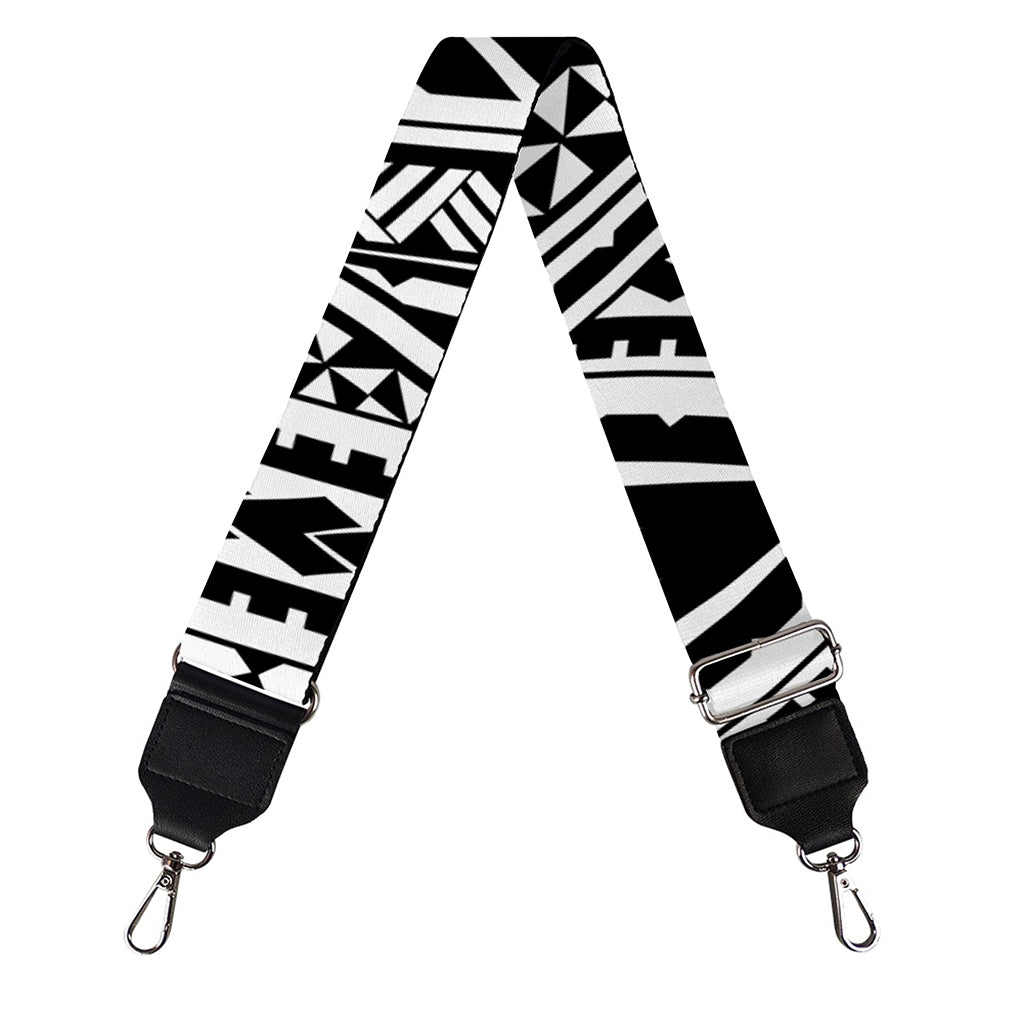 Black And White Maori Tattoo Print Bag Strap