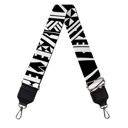 Black And White Maori Tattoo Print Bag Strap