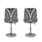 Black And White Maori Tattoo Print Bar Stool Covers