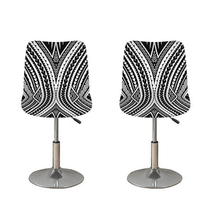 Black And White Maori Tattoo Print Bar Stool Covers