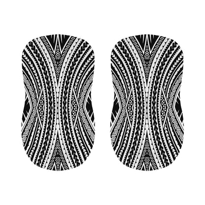 Black And White Maori Tattoo Print Bar Stool Covers