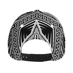 Black And White Maori Tattoo Print Baseball Cap