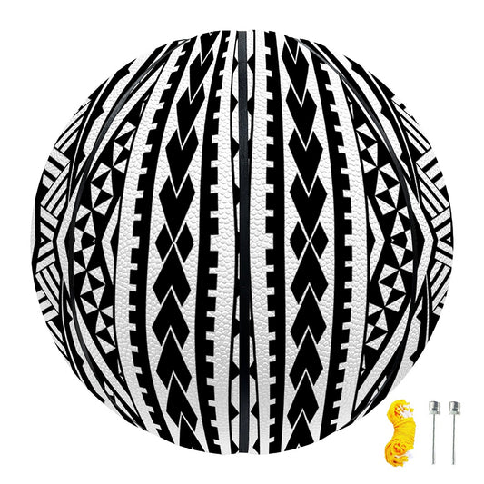 Black And White Maori Tattoo Print Basketball