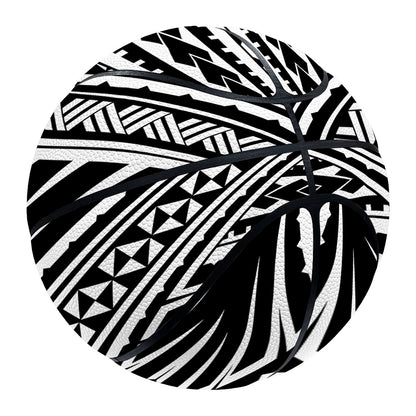 Black And White Maori Tattoo Print Basketball